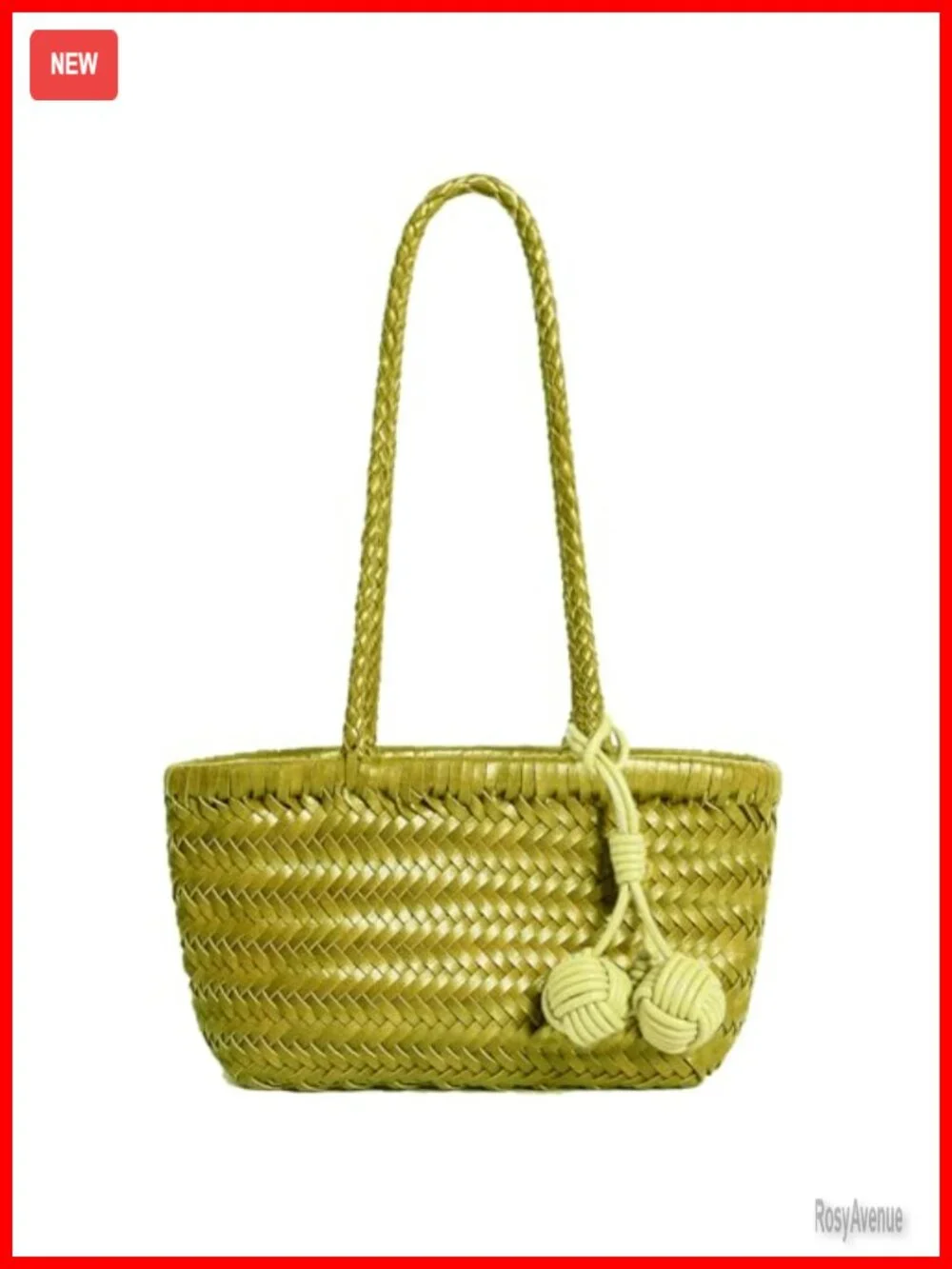 Woven Hobo Shoulder Bag, Mini Crossbody Purse, Tote Handbag